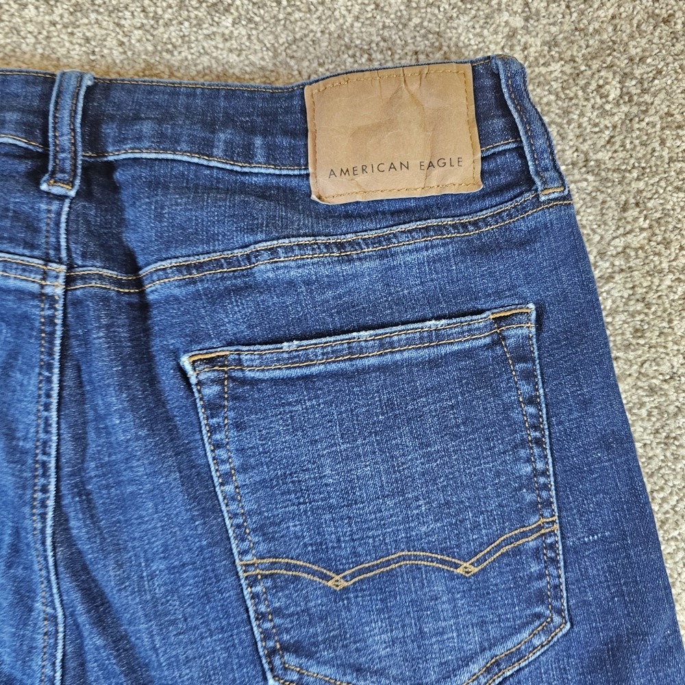 American Eagle Outfitters Next Level Flex Straight Blue Denim Jeans Mens 34x34 - Picture 12 of 16